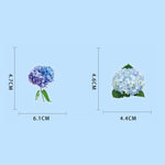 autocollants fleurs hydrangeas bleu violet blanc 50pièces bricolage scrapbooking téléphone bagages skateboard imperméables