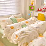 Housse de couette coton gris clair moderne
