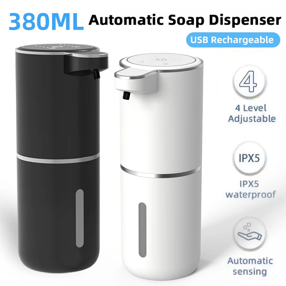 distributeur automatique savon noir blanc rechargeable tactile moderne minimaliste