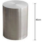 tabouret métal hexagonal moderne tabouret rond minimaliste meuble salon ottoman geometrique argenté gris