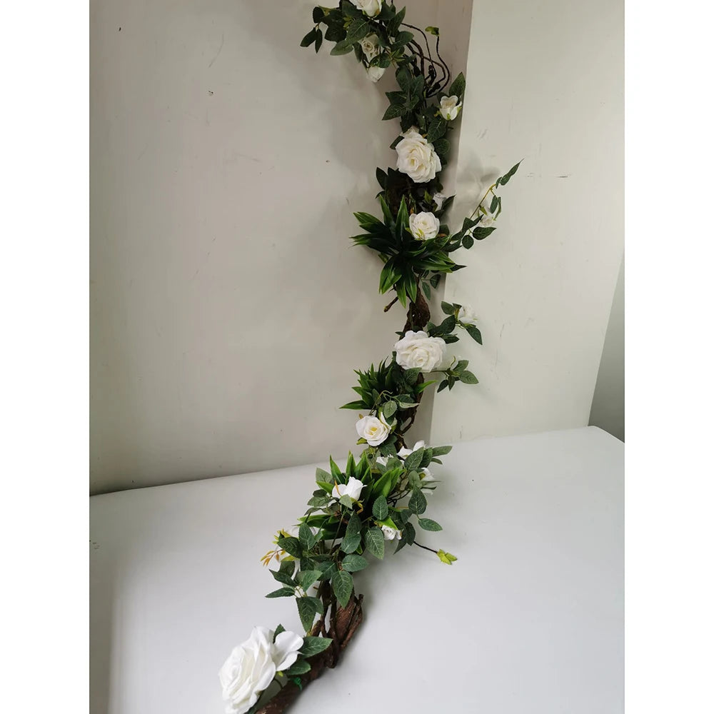 guirlande végétale artificielle feuilles fougère lierre naturelle extérieur intérieur décoration vert foncé clair