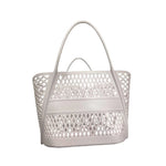 panier rangement blanc moderne poignées détachables réticulé minimaliste salle bain