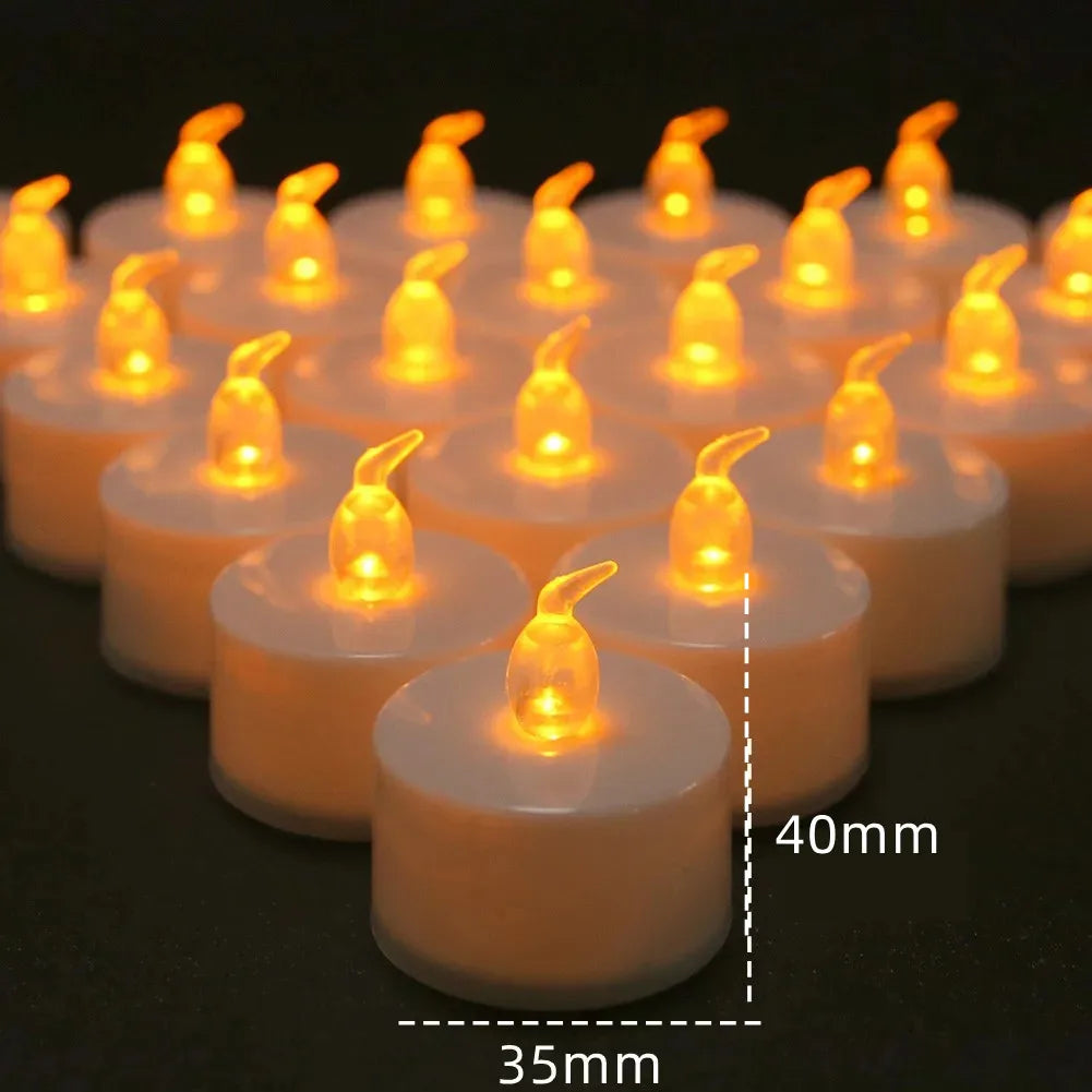 bougies led sans flamme décoration mariage élégantes motifs floraux blanc doré adhésives festivals fêtes