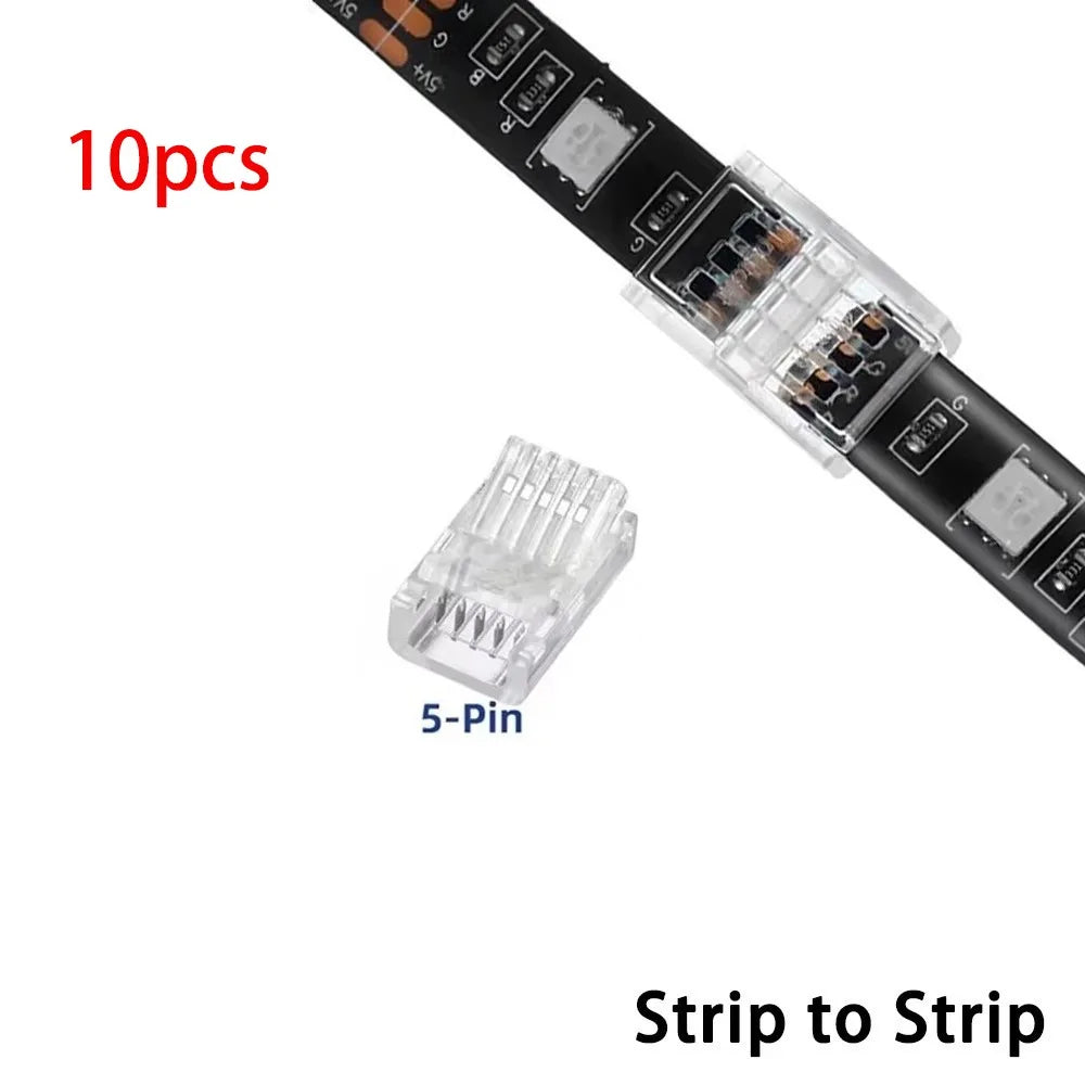 connecteur led transparent moderne 2pin 3pin 4pin 5pin clips différents pratique