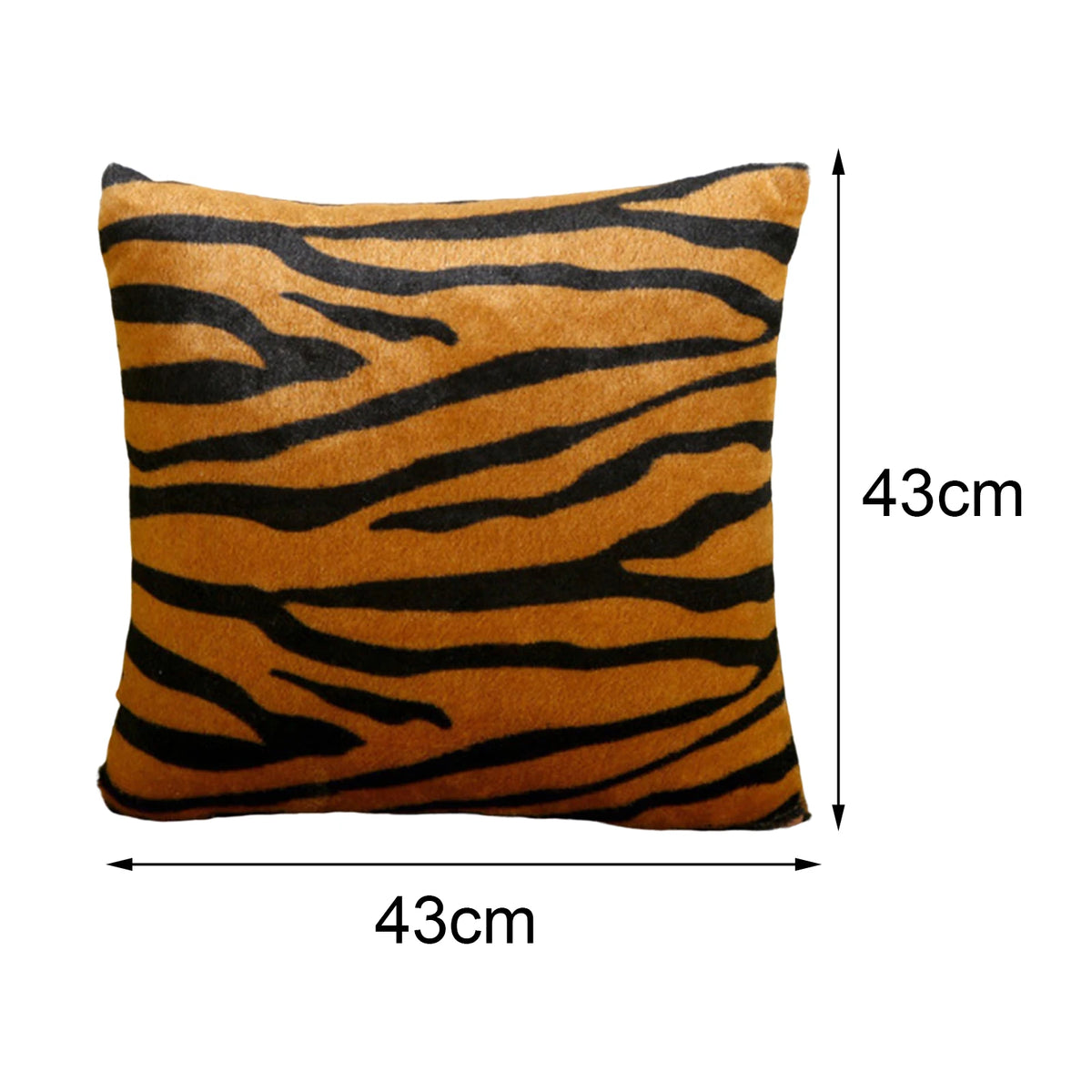 coussin carré moderne imprimé léopard zèbre noir blanc marron beige amovible lavable