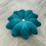 coussin décoratif velours motif fleur six pétales moderne lavable lit chambre