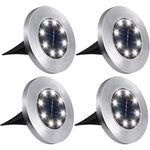 lampe solaire argentée moderne led extérieure jardin paysagiste tringle noire bouton commutation