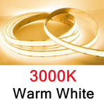 ruban led cob double rangée 24v flexible haute luminosité blanc chaud naturel froid