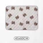 tapis animal grès beige ours marron texture quadrillée moderne doux absorbant
