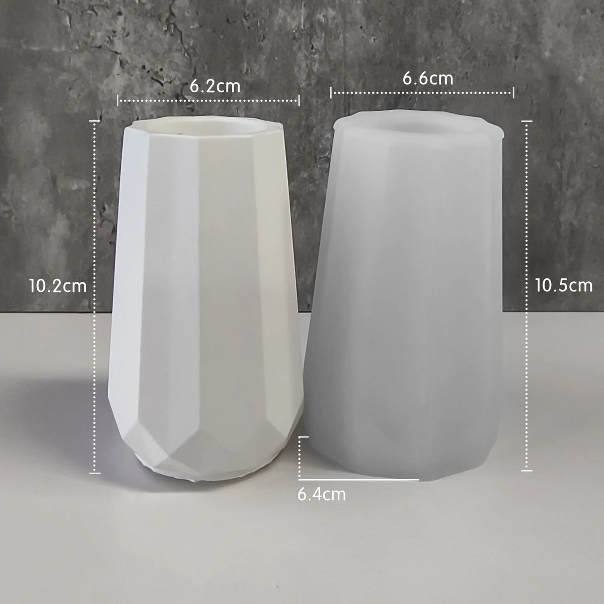 vases silicone blancs rayures verticales modernes décoration bricolage artisanal maison