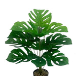 plantes artificielles grandes feuilles vertes blancs moderne tropicale décoration mur extérieur accrochées