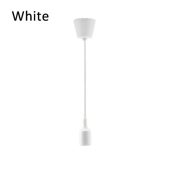 lustre suspendu moderne ampoule câble coloré salon chambre rouge noir blanc