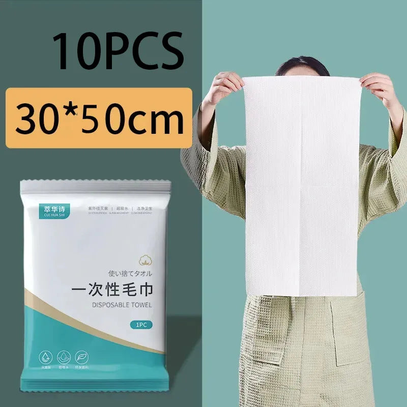 serviette bain jetable coton blanc moderne rapide absorption 70x140cm usage unique voyage toilette