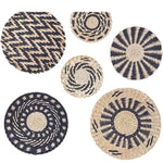 assiette décorative ethnique boho chic motif zigzag couleur naturelle mur cuisine salon maison rustique