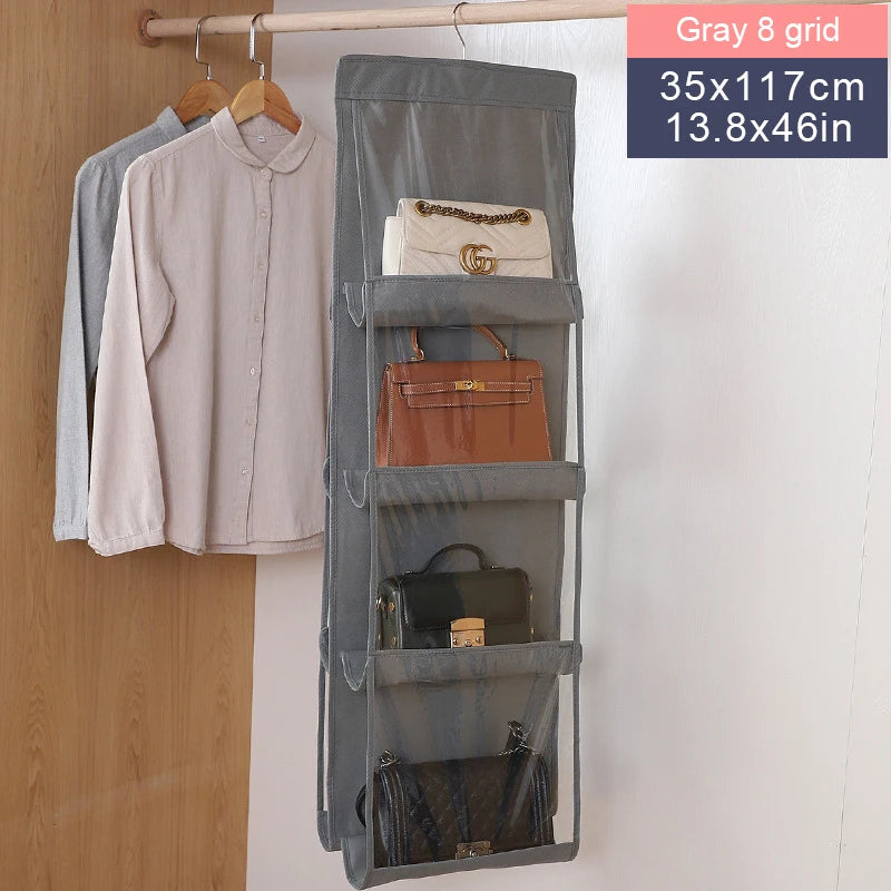 organisateur sacs armoire rangement réutilisable respectueux environnement moderne gris beige noir