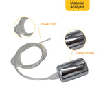 lampe suspendue moderne câble électrique 0.5m 0.8m 1m 1.5m blanc noir chrome