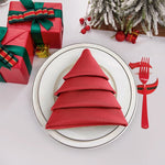 serviette table noël rouge vert coton décor cuisine salle manger pliable 40x40cm classique