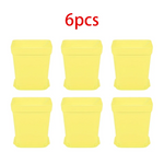 pots fleurs carrés multicolores plastique violet bleu jaune vert moderne adhésif 7cm 8cm 5cm