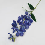 décoration intérieure branche artificielle vanda soie rouge orange blanc bleu naturelle cloches vertes