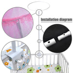 filet protection lit bébé bleu rose dentelle transparente clips classique doux chambre bébé été