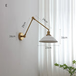 lampe murale moderne or blanc plissée cordon commande 29cm 16cm 24cm 14cm 30cm 17cm