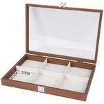boîte bijoux moderne blanc marron neutre réutilisable clapets 12 18 24 30 grilles