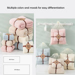 serviettes bain pointillées moderne beige rose gris douces absorbantes rapide séchage machine