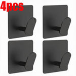 porte serviettes adhésif acier inoxydable noir moderne salle bain utilisation multiple protection adhésive fixe
