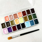 Palette peinture l'aquarelle multicolore calligraphie création artistique nail art bricolage pinceau professionnel enfants adultes