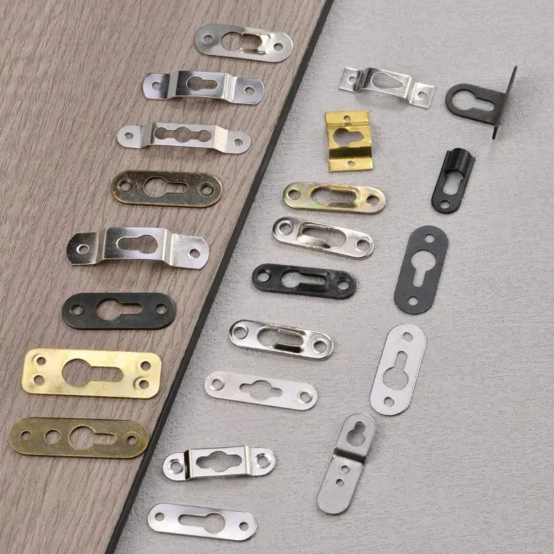plaques fixation or noir argent modernes 30 pièces quincaillerie suspension cadres bois