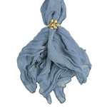 serviettes plissées modernes 50x50cm noir bleu rose beige khaki orange violet clips métalliques réutilisables