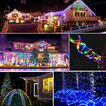 guirlande led solaire flexible modes lumineux multicolore extérieure festive spirale