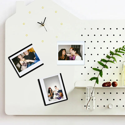 Cadre aimanté photo rouge pour frigo avec photo instantanée