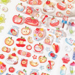 sticker 3d kawaii alimentaire animal multicolore bricolage scrapbooking coque téléphone cadre photo