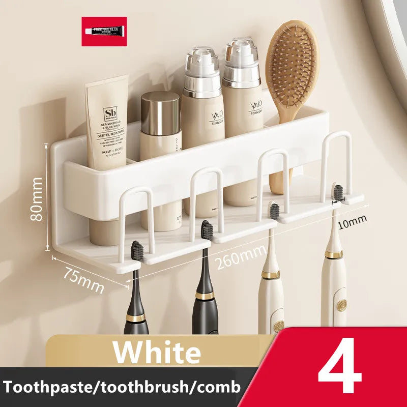 porte brosses dents adhésif moderne noir mat salle bains accessoires toilette crème dentifrice soins
