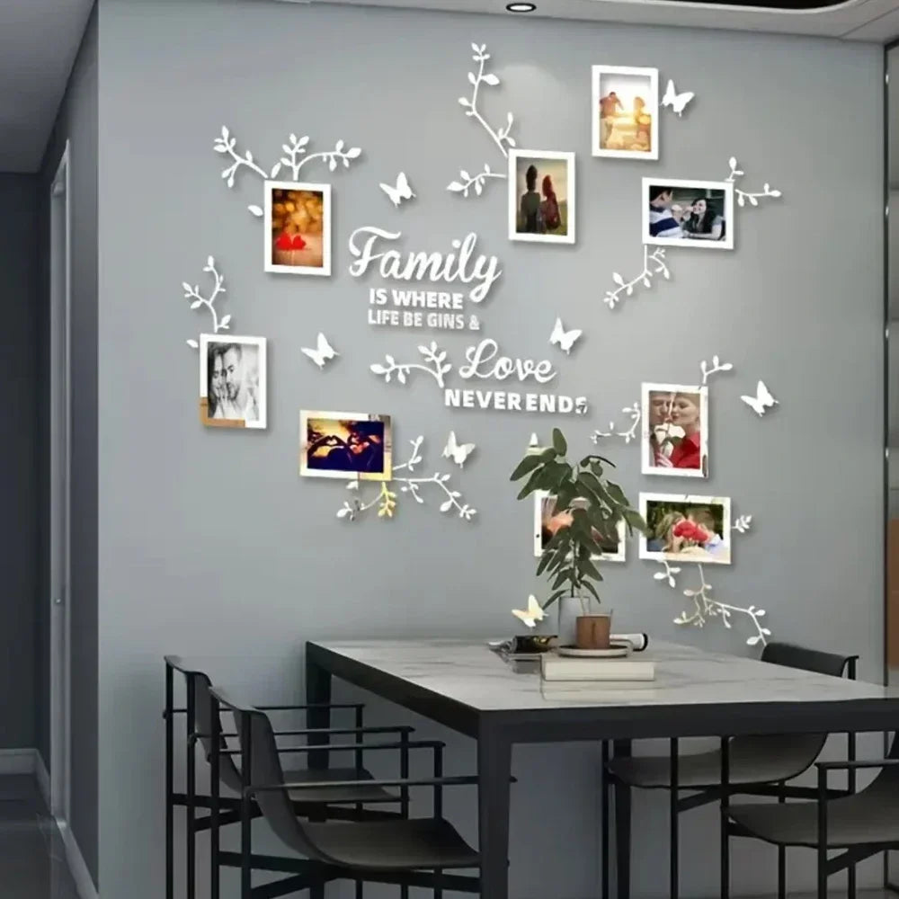 Sticker mural miroir acrylique effet 3D pour chambre
