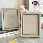 cadre photo 10x15cm 15x20cm 20x25cm beige gris clair doré classique mur table decoration