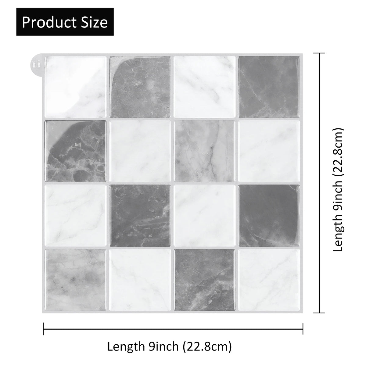 carreaux muraux autocollants 3d rouge foncé gris vert modernes 10 pièces facile