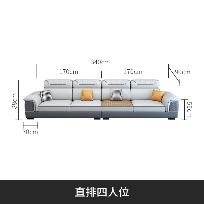 canapé d'angle moderne gris clair gris foncé beige noir tissu rayures géométrique coussins