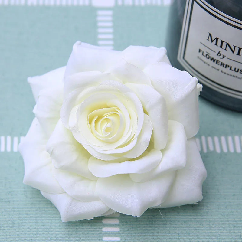 décoration intérieure fleurs artificielles roses soie réaliste blanc rose jaune valentin mariage anniversaire