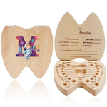 boîte dents bois astronaute carte profil grille tailles bébé
