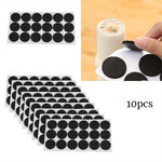 protecteurs meubles noirs adhésifs texturés anti dérapants pratique utilitaires 10 pièces 25mm