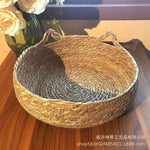 coussin rembourré chat tissé rotin rustique beige clair douillet 34cm 40cm 45cm opaque