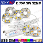 plaque led circulaire blanc interrupteur usb câble alimentation réglage intensité moderne led intégrées