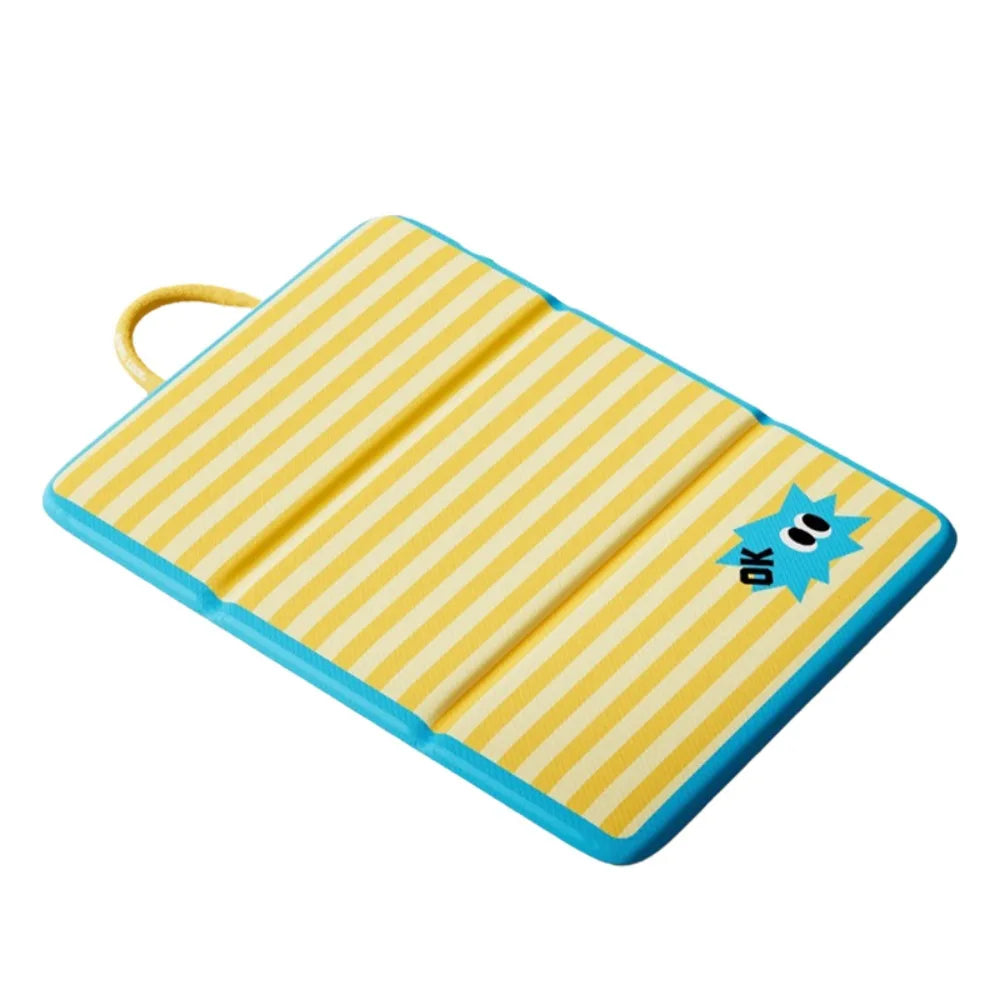 tapis imperméable antidérapant animaux rayures yeux violet vert jaune bleu moderne anneaux transport
