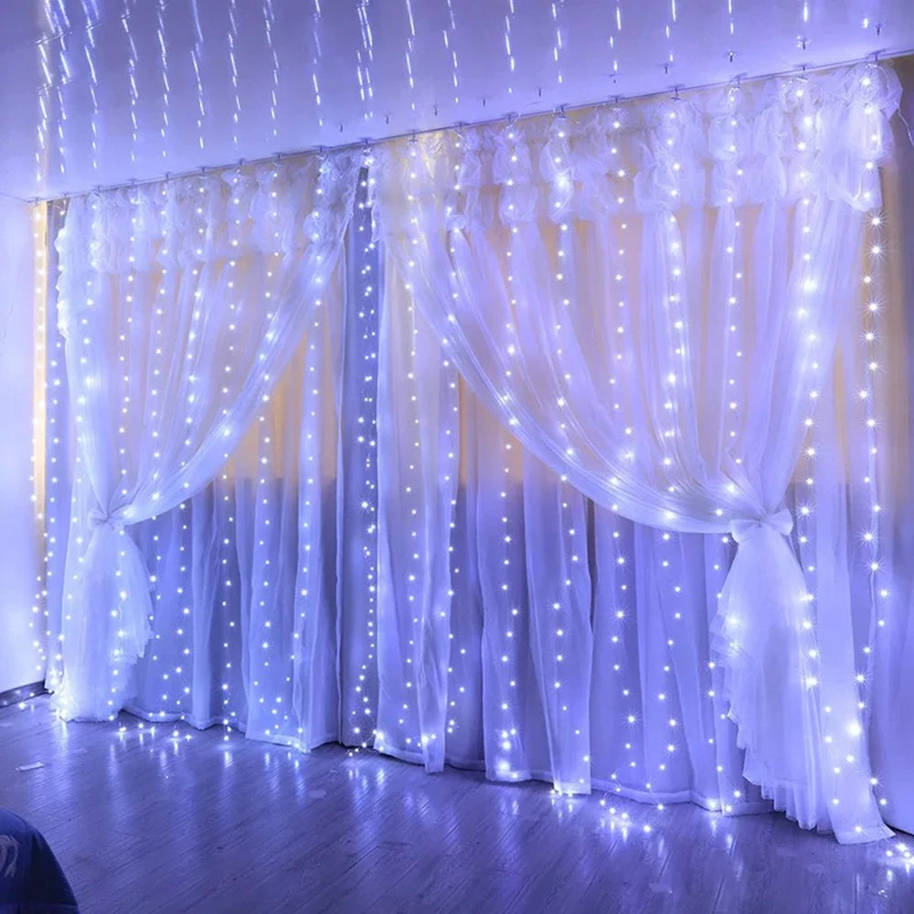 guirlande lumineuse étoiles blanc doré moderne télécommande festive noël décoration maison
