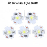 ampoules led 1w 3w 5v 12v blanc chaud circulaires modernes 16mm 20mm