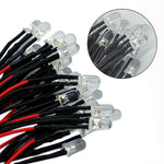 diodes led rondes transparentes 10 pièces 17.5mm 12v blanc chaud rouge vert bleu moderne