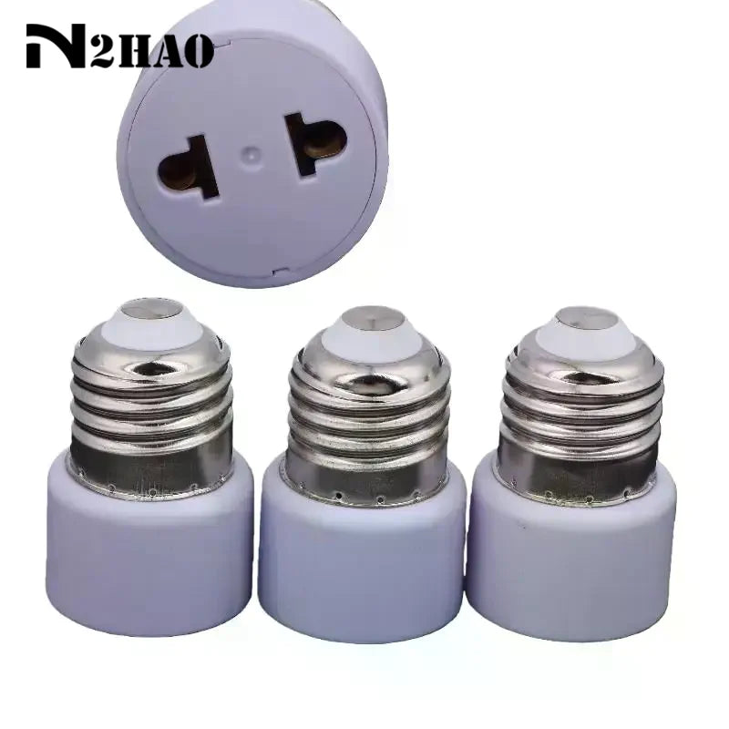 adaptateur culot E27 blanc moderne métal adhésif bricolage accessoire lampe base fixe