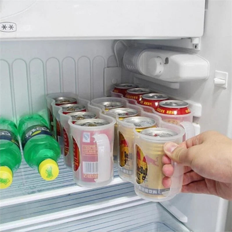 rangement réfrigérateur boîtes transparentes utilitaires modernes canettes bouteilles aliments secs plastique respectueux environnement